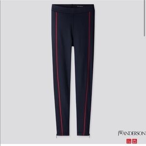 Navy Leggings with Red Trim